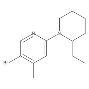 5-Bromo-2-(2-ethylpiperidin-1-yl)-4-methylpyridine Structure