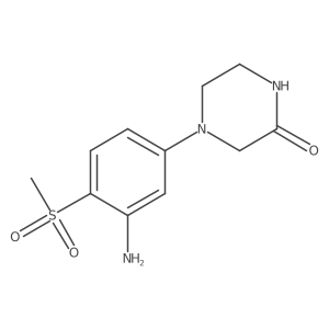 4-[3-Amino-4-(methylsulfonyl)phenyl]-2-piperazinone Structure
