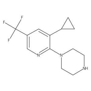 1-[3-cyclopropyl-5-(trifluoromethyl)-2-pyridyl]piperazine Structure