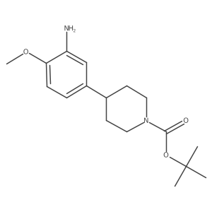 Tert-butyl 4-(3-amino-4-methoxyphenyl)piperidine-1-carboxylate结构式