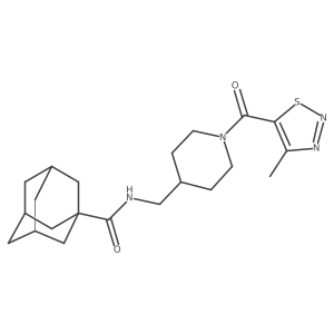 N-{[1-(4-methyl-1,2,3-thiadiazole-5-carbonyl)piperidin-4-yl]methyl}adamantane-1-carboxamide Structure