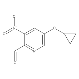 5-Cyclopropoxy-3-nitropicolinaldehyde结构式