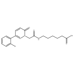 6-({[3-(2-fluorophenyl)-6-oxopyridazin-1(6H)-yl]acetyl}amino)hexanoic acid结构式