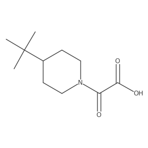 4-(1,1-Dimethylethyl)-alpha-oxo-1-piperidineacetic acid Structure