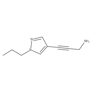 3-(1-propyl-1H-pyrazol-4-yl)prop-2-yn-1-amine结构式