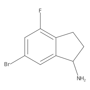 (R)-6-Bromo-4-fluoro-2,3-dihydro-1H-inden-1-amine结构式