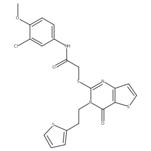 N-(3-chloro-4-methoxyphenyl)-2-({4-oxo-3-[2-(thiophen-2-yl)ethyl]-3H,4H-thieno[3,2-d]pyrimidin-2-yl}sulfanyl)acetamide Structure