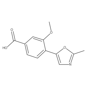 3-Methoxy-4-(2-methyl-1,3-oxazol-5-yl)benzoic acid结构式