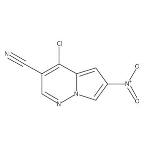 4-Chloro-6-nitropyrrolo[1,2-b]pyridazine-3-carbonitrile结构式