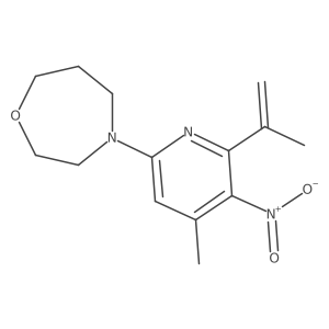 4-(6-Isopropenyl-4-methyl-5-nitro-pyridin-2-yl)-[1,4]oxazepane结构式