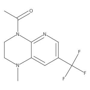 1-(1-Methyl-7-trifluoromethyl-2,3-dihydro-1H-pyrido[2,3-b]pyrazin-4-yl)-ethanone Structure
