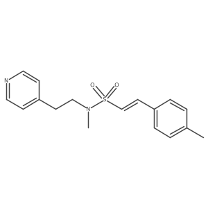 (E)-N-Methyl-2-(4-methylphenyl)-N-(2-pyridin-4-ylethyl)ethenesulfonamide结构式
