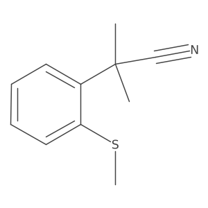 2-Methyl-2-[2-(methylsulfanyl)phenyl]propanenitrile Structure