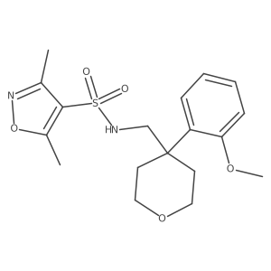 N-((4-(2-methoxyphenyl)tetrahydro-2H-pyran-4-yl)methyl)-3,5-dimethylisoxazole-4-sulfonamide Structure