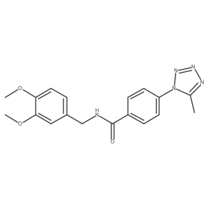 N-(3,4-dimethoxybenzyl)-4-(5-methyl-1H-tetrazol-1-yl)benzamide Structure