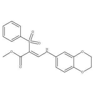 methyl (2Z)-3-(2,3-dihydro-1,4-benzodioxin-6-ylamino)-2-(phenylsulfonyl)acrylate结构式