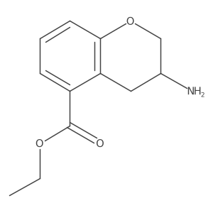 ethyl 3-amino-3,4-dihydro-2H-1-benzopyran-5-carboxylate结构式