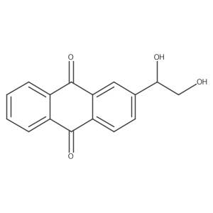 2-(1,2-Dihydroxyethyl)-9,10-anthracenedione Structure