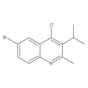 6-Bromo-4-chloro-3-isopropyl-2-methylquinoline Structure