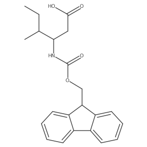 (3S)-3-((((9H-Fluoren-9-YL)methoxy)carbonyl)amino)-4-methylhexanoicacid Structure