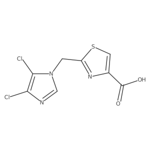 2-[(4,5-Dichloroimidazol-1-yl)methyl]-1,3-thiazole-4-carboxylic acid Structure