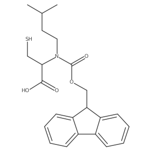 (S)-2-((((9H-fluoren-9-yl)methoxy)carbonyl)(isopentyl)amino)-3-mercaptopropanoic acid结构式