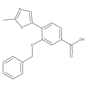3-(Benzyloxy)-4-(2-methyl-1,3-oxazol-5-yl)benzoic acid结构式