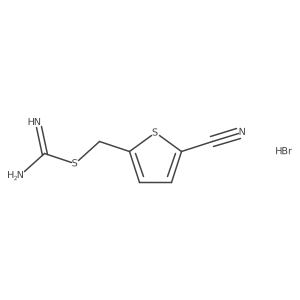 (5-Cyano-2-thienyl)methyl imidothiocarbamate hydrobromide Structure
