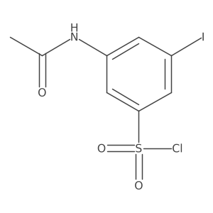 3-(Acetylamino)-5-iodobenzenesulfonyl chloride结构式
