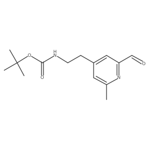 Tert-butyl 2-(2-formyl-6-methylpyridin-4-YL)ethylcarbamate结构式