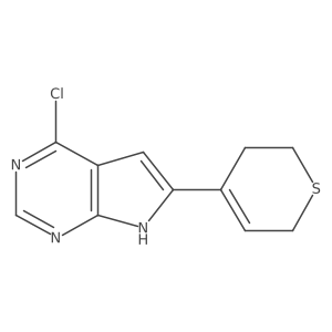 4-Chloro-6-(3,6-dihydro-2H-thiopyran-4-yl)-7H-pyrrolo[2,3-d]pyrimidine结构式
