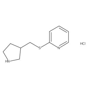 2-((Pyrrolidin-3-ylmethyl)thio)pyridine hydrochloride Structure