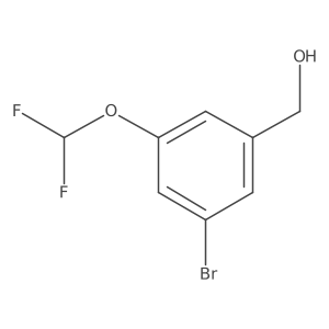 (3-Bromo-5-(difluoromethoxy)phenyl)methanol结构式