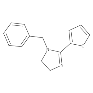 1H-Imidazole, 2-(2-furanyl)-4,5-dihydro-1-(phenylmethyl)- Structure