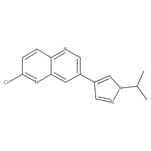 2-Chloro-7-(1-propan-2-ylpyrazol-4-yl)-1,5-naphthyridine结构式
