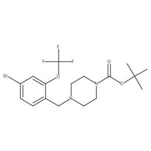 tert-Butyl 4-(4-bromo-2-(trifluoromethoxy)benzyl)piperazine-1-carboxylate结构式