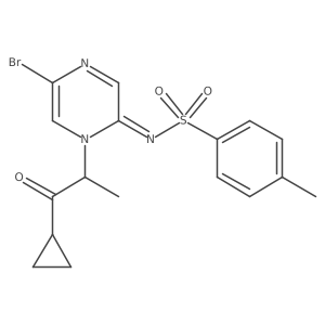 N-(5-Bromo-1-(1-cyclopropyl-1-oxopropan-2-yl)pyrazin-2(1H)-ylidene)-4-methylbenzenesulfonamide Structure