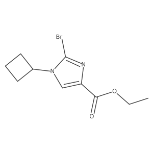 Ethyl 2-bromo-1-cyclobutyl-1H-imidazole-4-carboxylate结构式