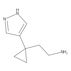 2-[1-(1H-pyrazol-4-yl)cyclopropyl]ethan-1-amine结构式
