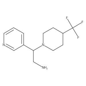 2-Pyridin-3-yl-2-[4-(trifluoromethyl)piperidin-1-yl]ethanamine Structure