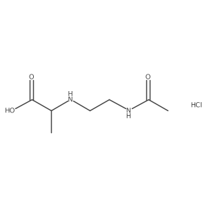 2-[(2-Acetamidoethyl)amino]propanoic acid hydrochloride Structure