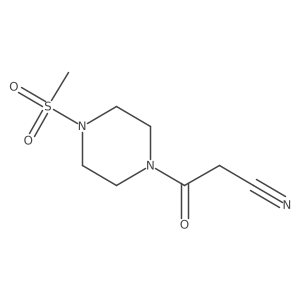 3-(4-(Methylsulfonyl)piperazin-1-yl)-3-oxopropanenitrile Structure