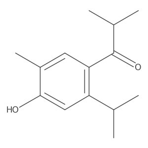 1-[4-Hydroxy-5-methyl-2-(propan-2-yl)phenyl]-2-methylpropan-1-one结构式
