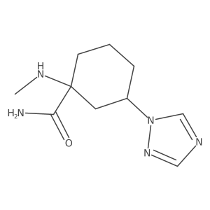 1-(Methylamino)-3-(1h-1,2,4-triazol-1-yl)cyclohexane-1-carboxamide结构式