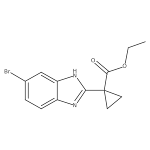 1-(6-Bromo-1H-benzimidazol-2-yl)cyclopropanecarboxylic acid ethyl ester Structure