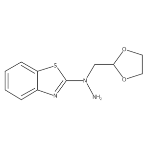 1-((1,3-Dioxolan-2-yl)methyl)-1-(benzo[d]thiazol-2-yl)hydrazine结构式