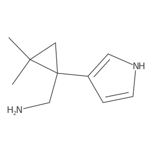 [2,2-dimethyl-1-(1H-pyrrol-3-yl)cyclopropyl]methanamine结构式
