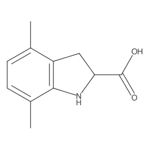 4,7-Dimethyl-2,3-dihydro-1H-indole-2-carboxylic acid Structure