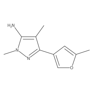 1,4-Dimethyl-3-(5-methylfuran-3-yl)-1H-pyrazol-5-amine结构式