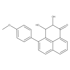 2,3-Dihydro-2,3-dihydroxy-4-(4-methoxyphenyl)-1H-phenalen-1-one结构式